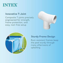 Intex Play Pool Unisex 28270, Rectangular Frame Pool, 2.2 x 1.5 x 0.6 M, 28270Np