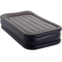 Intex 64132GB Dura-Beam Plus Pillow Rest Airbed, Inflatable Twin Air Mattress With Built-In, High-Powered Internal Ac Electric Pump, 203 x 152 x 42 Cm