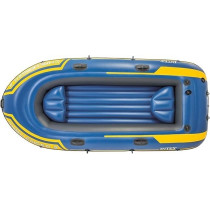 Intex Challenger Inflatable Boat Set With Oars Plus Inflator, Yellow/Blue