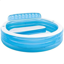 Intex Swim Centre Family Lounge Pool, Blue, Tub Round Up Blue 555, Blue, 224 x 216 x 76 Cm