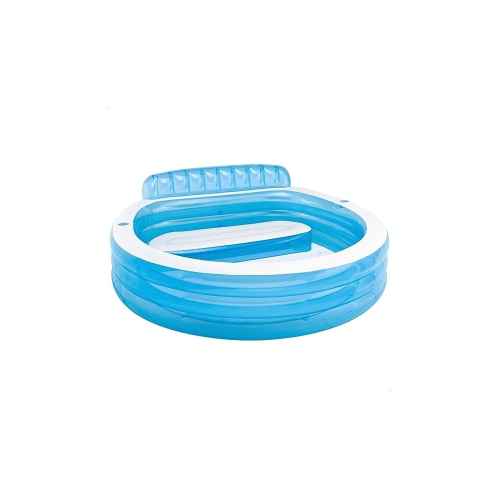 Intex Swim Centre Family Lounge Pool, Blue, Tub Round Up Blue 555, Blue, 224 x 216 x 76 Cm
