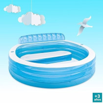 Intex Swim Centre Family Lounge Pool, Blue, Tub Round Up Blue 555, Blue, 224 x 216 x 76 Cm