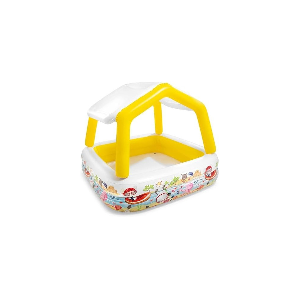 Intex 57470 Sun Shade Swin Water Pool, Yellow And White
