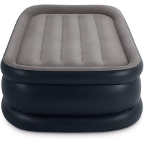 Intex Single Size Fiber-Tech Deluxe Pillow Rest Airbed With Built-In Electric Pump, 64132