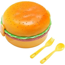 Burger Shape Leak Proof Lunch Box For Kids With Compartments Fun And Fresh Design