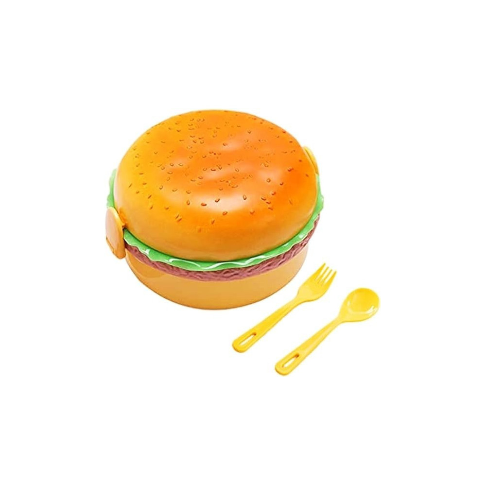 Burger Shape Leak Proof Lunch Box For Kids With Compartments Fun And Fresh Design