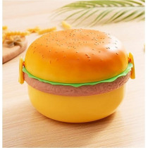 Burger Shape Leak Proof Lunch Box For Kids With Compartments Fun And Fresh Design