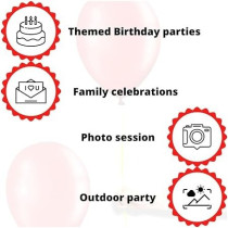 Balloon Latex Helium Balloons Pack Perfect For Parties, Birthdays, Weddings, Valentine'S Day, And Decorations, Baby Pink