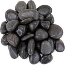Natural Decorative Stones Pebbles, Pack Perfect For Crafts, Table Decoration, Vase Fillers, Garden, Weddings, Rocks, And Aquariums, Black, 300 G