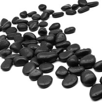 Natural Decorative Stones Pebbles, Pack Perfect For Crafts, Table Decoration, Vase Fillers, Garden, Weddings, Rocks, And Aquariums, Black, 300 G