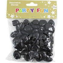 Natural Decorative Stones Pebbles, Pack Perfect For Crafts, Table Decoration, Vase Fillers, Garden, Weddings, Rocks, And Aquariums, Black, 300 G