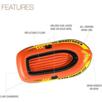 Intex Explorer 200, 2-Person Inflatable Boat, Orange, 58330Ep, 73 x 37 x 16 Inch