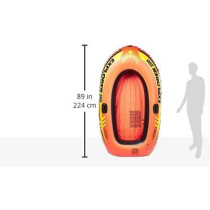 Intex Explorer 200, 2-Person Inflatable Boat, Orange, 58330Ep, 73 x 37 x 16 Inch