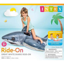 Intex Ride-On Inflatable Pool Float, For Ages 3 And Up, Grey