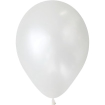Metallic Latex Helium Balloon 12 Inch Perfect For Parties, Birthdays, Weddings, And Decorations Pack Of 40 Pieces, White