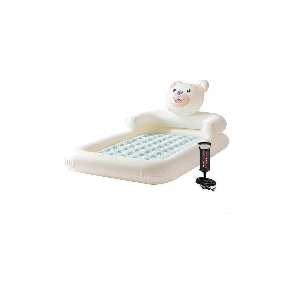 Intex Bear Kids Travel Bed With Hand Pump, 66814, 114 x 178 x 71 Cm