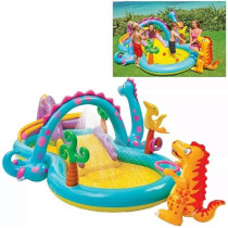 Intex Dinoland Play Center Slide And Pool, Multi-Colour, 57135