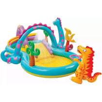Intex Dinoland Play Center Slide And Pool, Multi-Colour, 57135