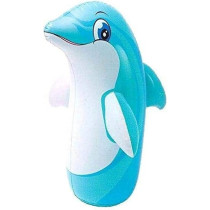 Intex Dolphin Inflatable Punching Bop Bag For Kids (With Sand), Blue/White
