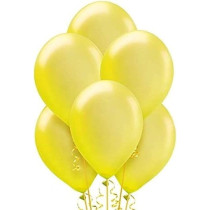 Metallic Latex Balloons 12 Inch For Birthday, Wedding, And Anniversary Decorations Pack Of 40 Pieces, Yellow