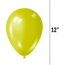 Metallic Latex Balloons 12 Inch For Birthday, Wedding, And Anniversary Decorations Pack Of 40 Pieces, Yellow