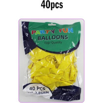 Metallic Latex Balloons 12 Inch For Birthday, Wedding, And Anniversary Decorations Pack Of 40 Pieces, Yellow