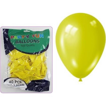 Metallic Latex Balloons 12 Inch For Birthday, Wedding, And Anniversary Decorations Pack Of 40 Pieces, Yellow