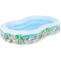 Intex Swim Center Inflatable Paradise Seaside Swimming Pool, 56490, Multicolour