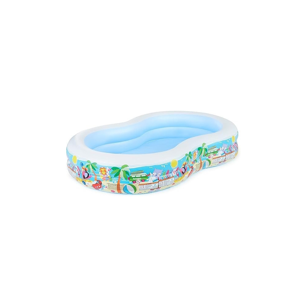 Intex Swim Center Inflatable Paradise Seaside Swimming Pool, 56490, Multicolour