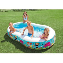 Intex Swim Center Inflatable Paradise Seaside Swimming Pool, 56490, Multicolour