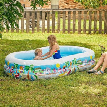 Intex Swim Center Inflatable Paradise Seaside Swimming Pool, 56490, Multicolour