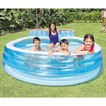 Intex Family Lounge Pool, 2.29m x 2.18m x 79 cm, Blue, 57190EP