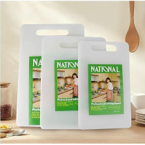 Cutting Board, Durable BPA-Free Plastic Chopping Boards For Kitchen, 3 Pieces, White