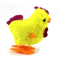 Rooster Yellow Wind Up Jumping Chicken Plush Toy Fun Novelty Toy For Party Favors