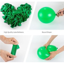 Latex Helium Standard Balloons Pack Of 40 Pieces, Green