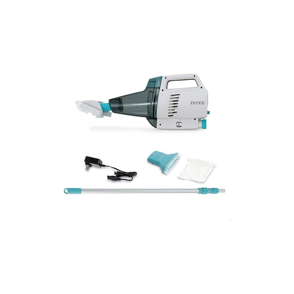 Intex 220 V Rechargeable Pool Sauger Vacuum Cleaner, White/Blue