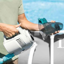 Intex 220 V Rechargeable Pool Sauger Vacuum Cleaner, White/Blue