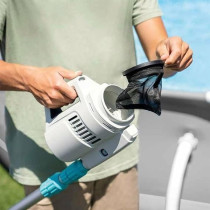 Intex 220 V Rechargeable Pool Sauger Vacuum Cleaner, White/Blue