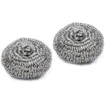 RoyalFord Royalbright Heavy Duty Scourer RF10636 Steel Wool Scrubber for Dishes, Pots and Pans For Kitchen and Bathroom, Silver