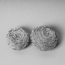 RoyalFord Royalbright Heavy Duty Scourer RF10636 Steel Wool Scrubber for Dishes, Pots and Pans For Kitchen and Bathroom, Silver