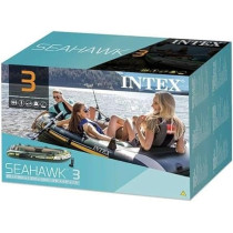 Intex Seahawk Inflatable Boat Set, 3-Person Set With Oars Plus Inflator, 295cm x 137cm, Green