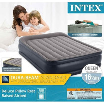 Intex Pillow Dura-Beam Series Rest Raised Airbed With Internal Pump, Black