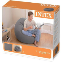 Intex 68579 Inflatable Beanless Bag Air Chair, Gray, 1.07m x 1.04m x 69cm