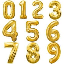 INS Number 3 Balloon Glittering Golden Color Grand Size For Special Occasions and Birthday Wedding Anniversary Decoration Reusable, 40 Inch