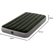 Intex Twin DURA-Beam Prestige Downy AIRBED, Grey