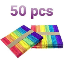 Wooden Ice Cream Sticks Easy To Paint, Decorate, 50 Pieces