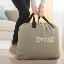 Intex Pillow Rest Adult Twin Deluxe W/Fiber Tech Bip Airbed, Top Grey/Blue, 99 x 191 x 42 cm