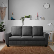 Raj Furniture Modern Fabric Sofa, 3 Seater, Stone Grey
