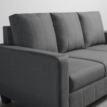 Raj Furniture Modern Fabric Sofa, 3 Seater, Stone Grey