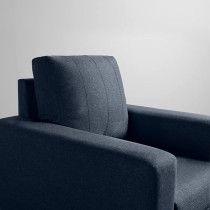 Raj Furniture Modern Fabric Sofa 1 Seater, Ocean Blue